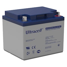 აკუმლატორი Ultracell UL40-12, Rechargeable Battery, 40Ah, 12V, White
